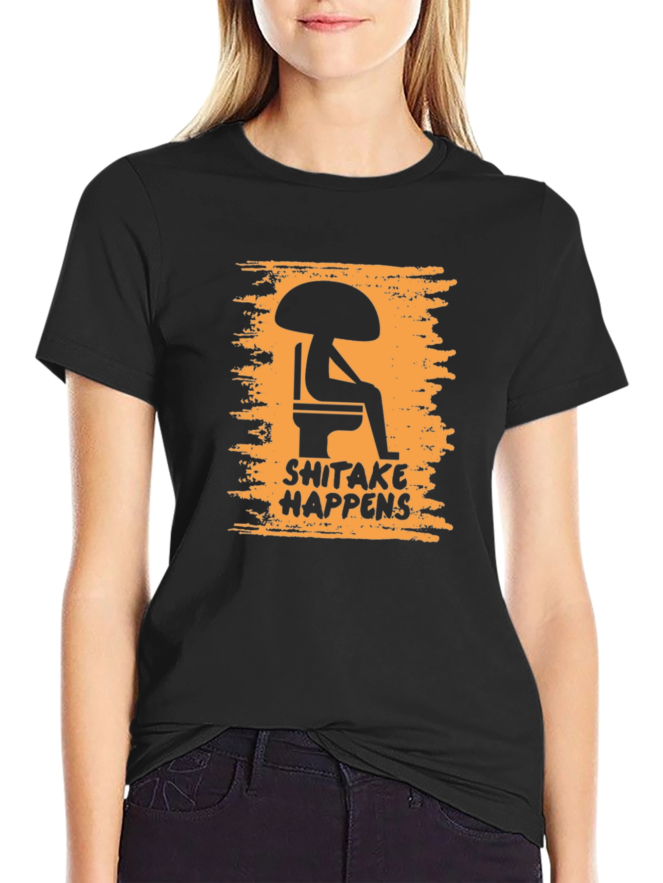Shiitake Happens Funny Graphic Tee