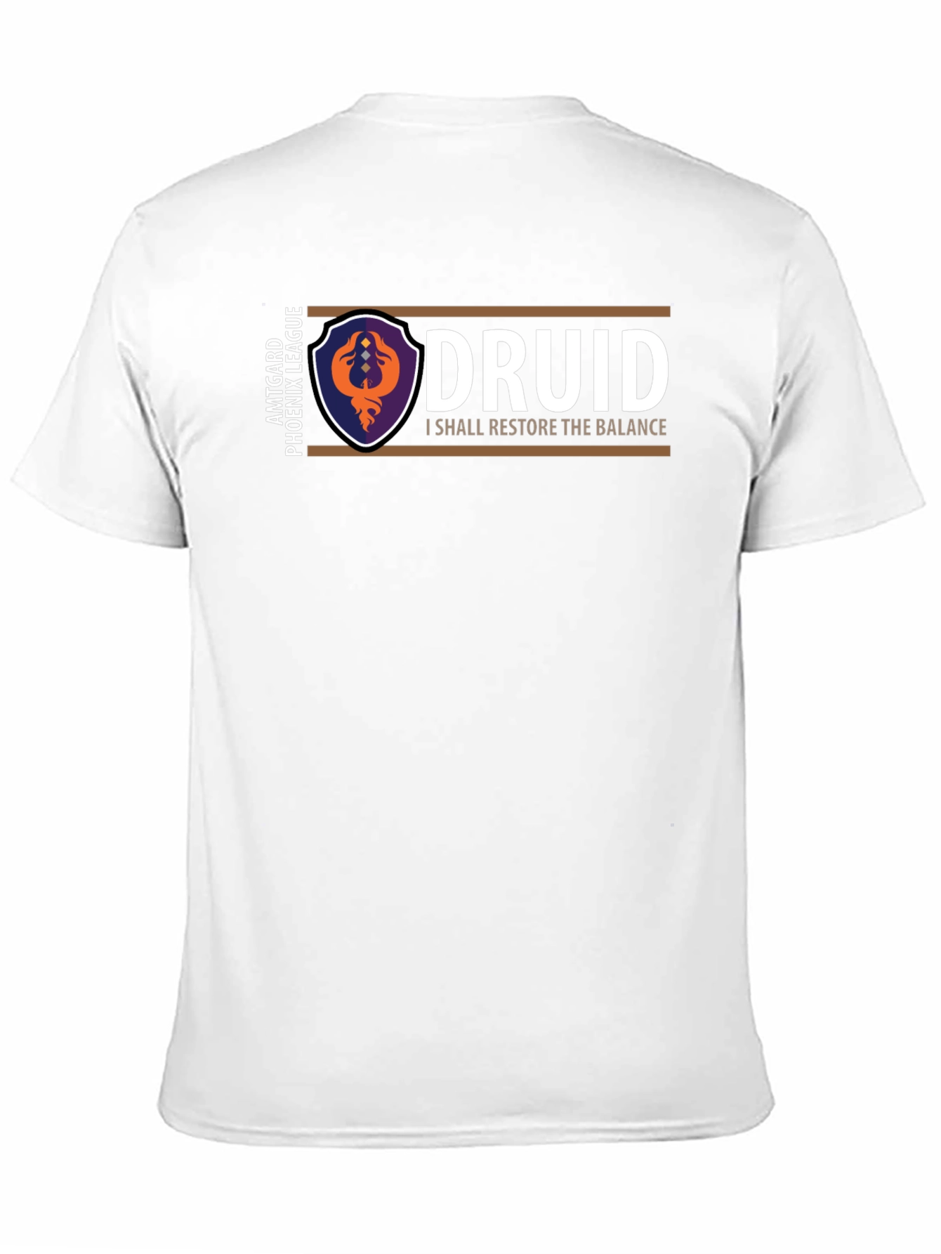 Druid Phoenix League Black T-Shirt - Restore the Balance