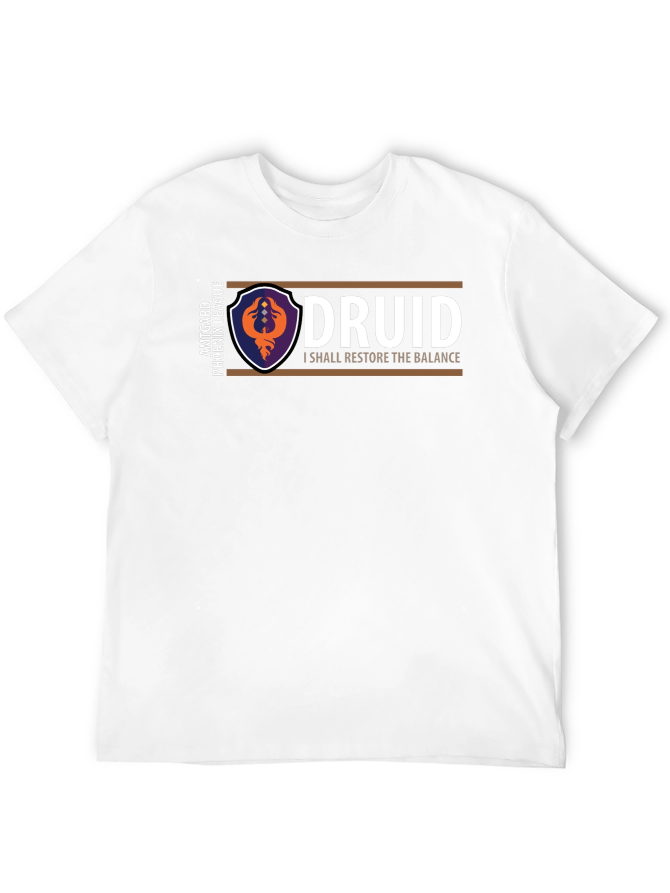Druid Phoenix League Black T-Shirt - Restore the Balance