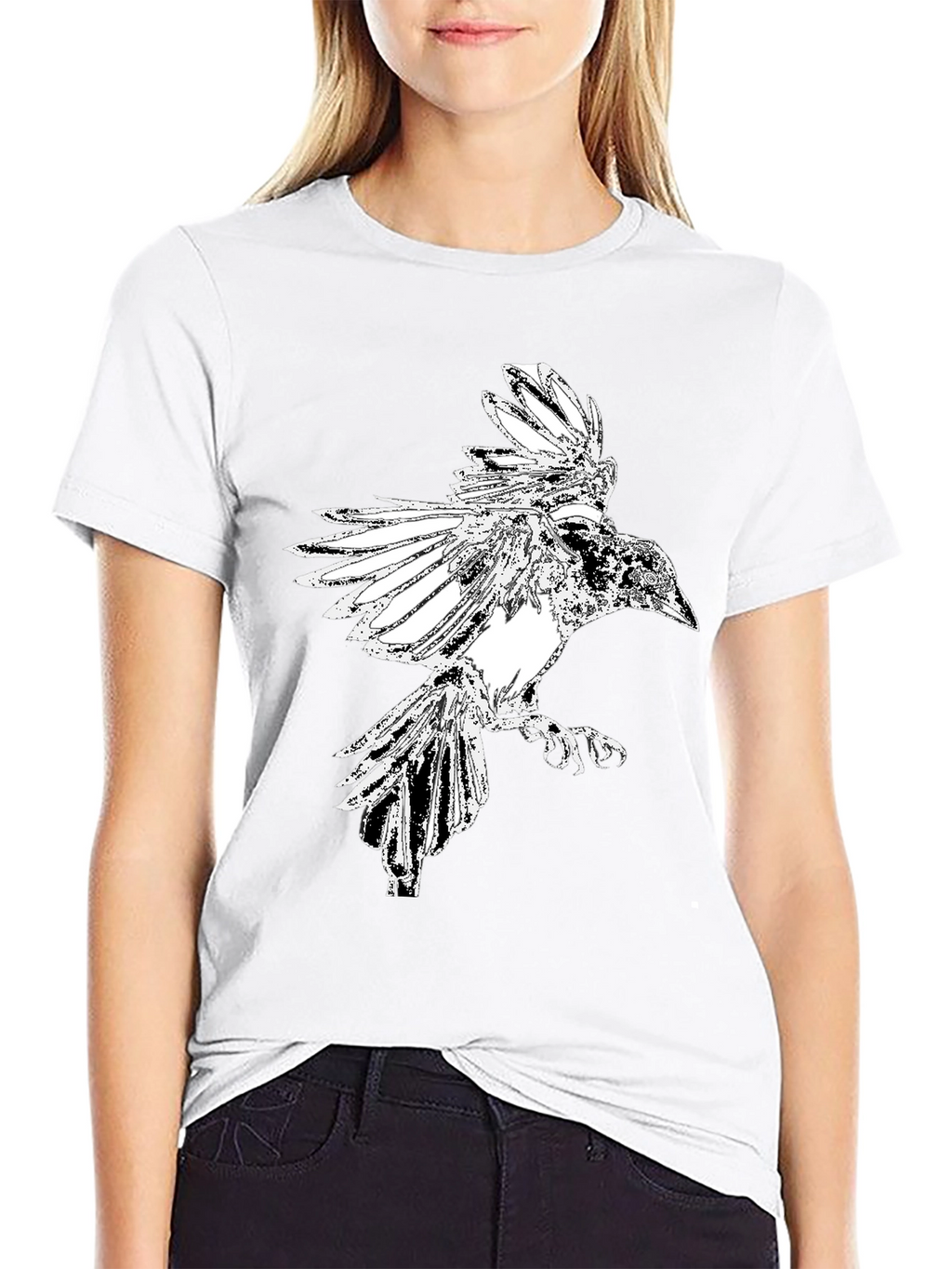 Raven Graphic Black T-Shirt