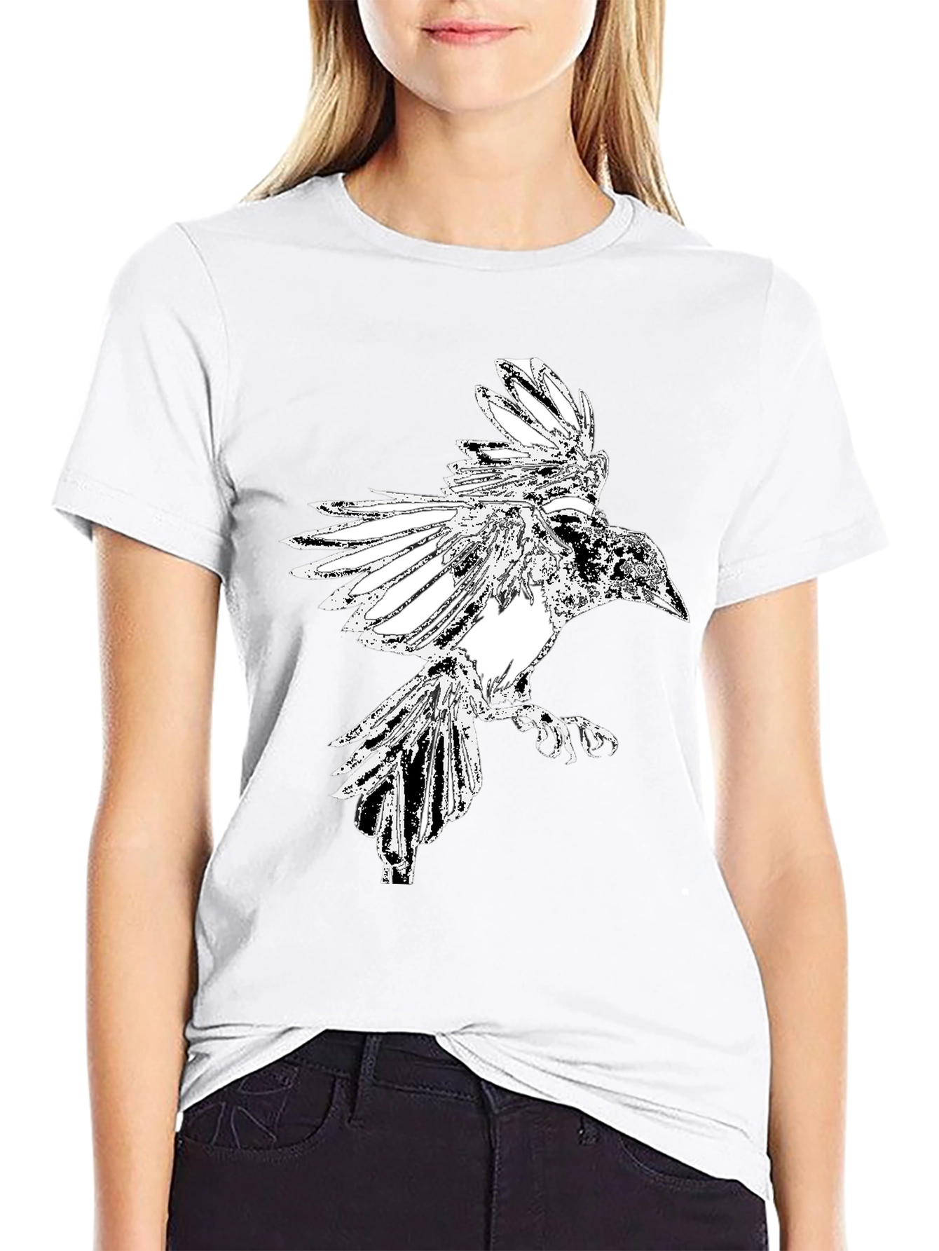 Raven Graphic Black T-Shirt