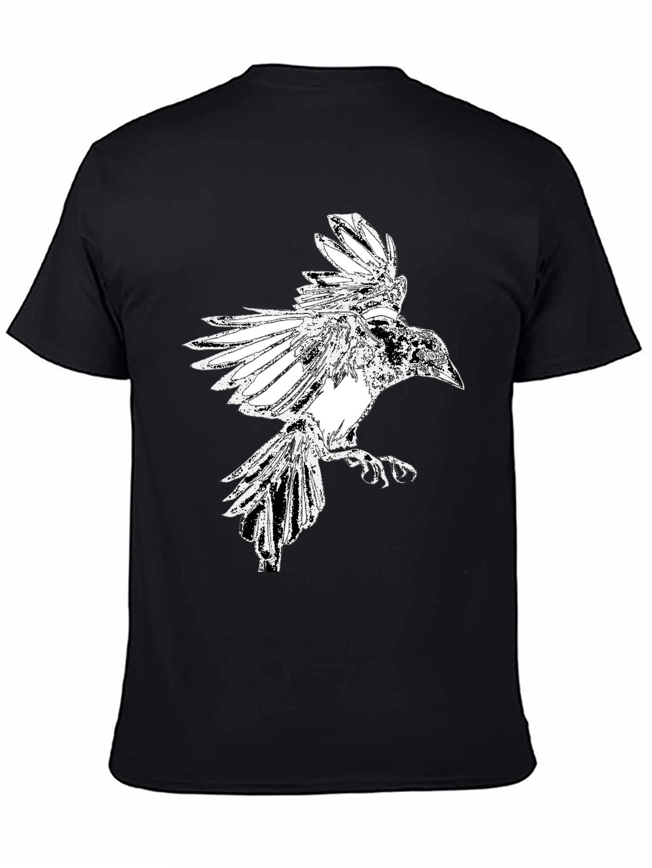 Raven Graphic Black T-Shirt