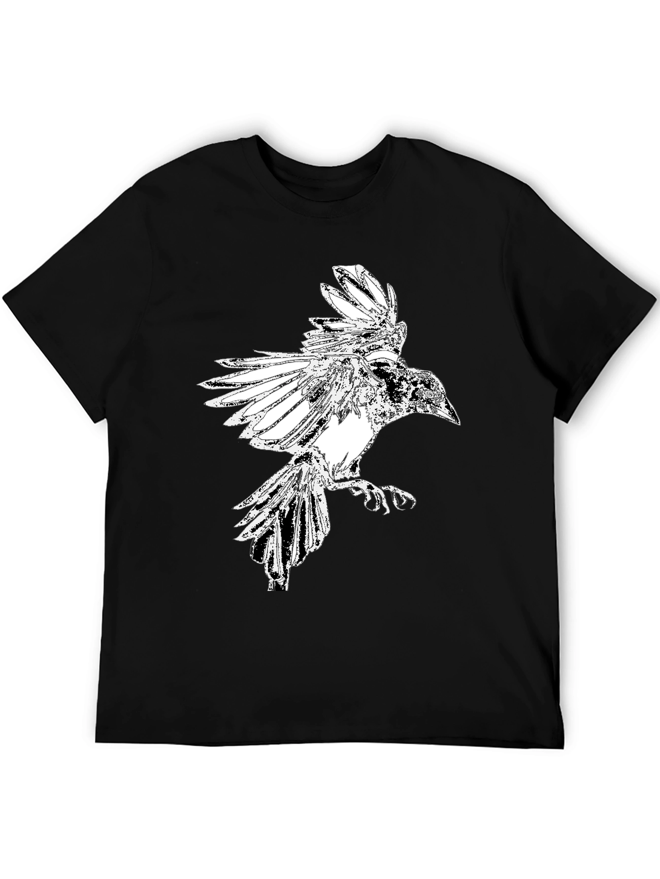 Raven Graphic Black T-Shirt