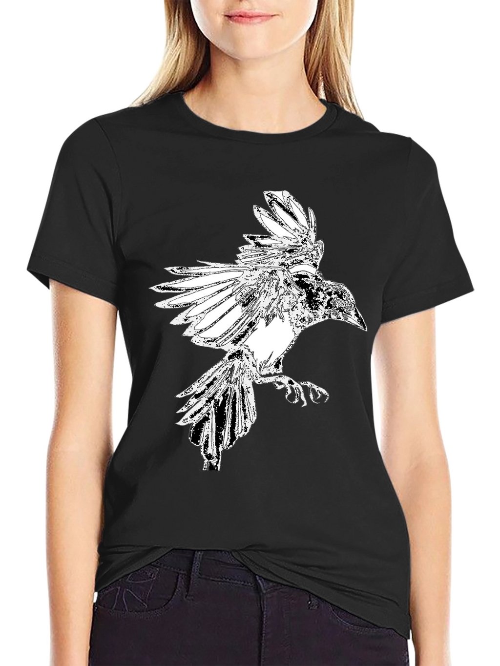 Raven Graphic Black T-Shirt