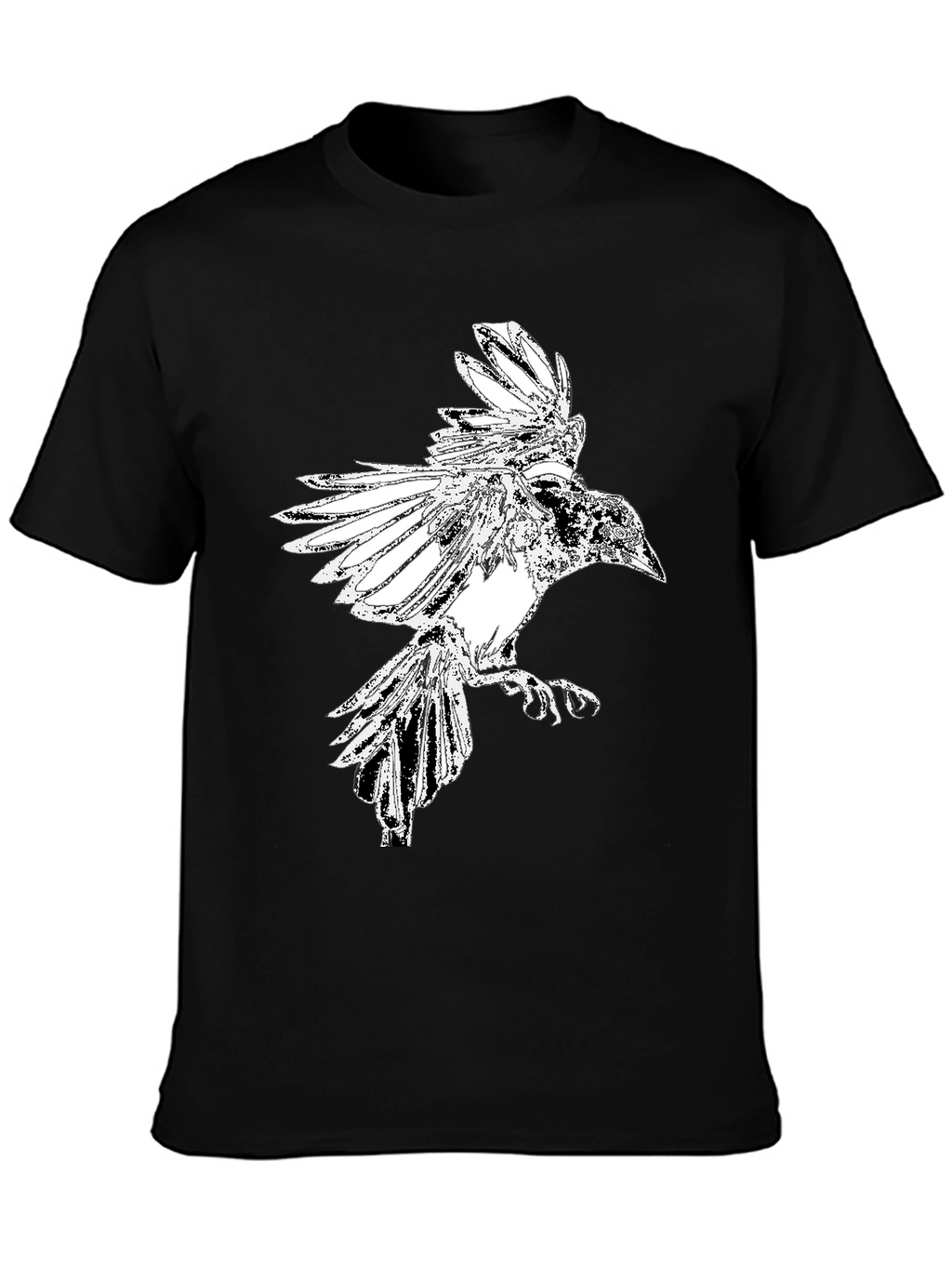 Raven Graphic Black T-Shirt