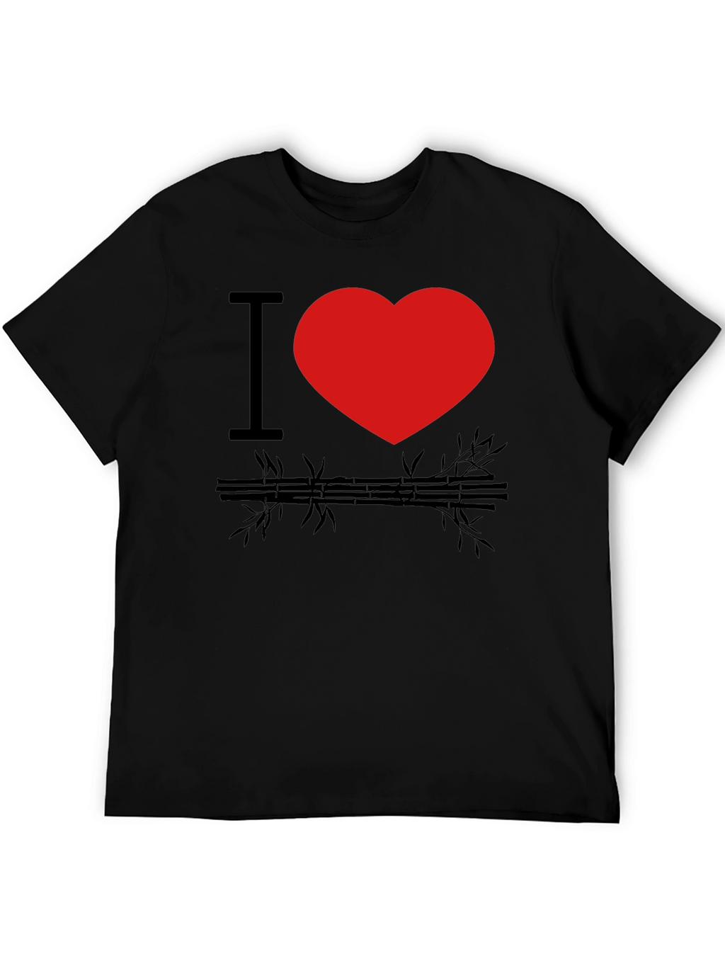 I Heart Bamboo Black Graphic Tee
