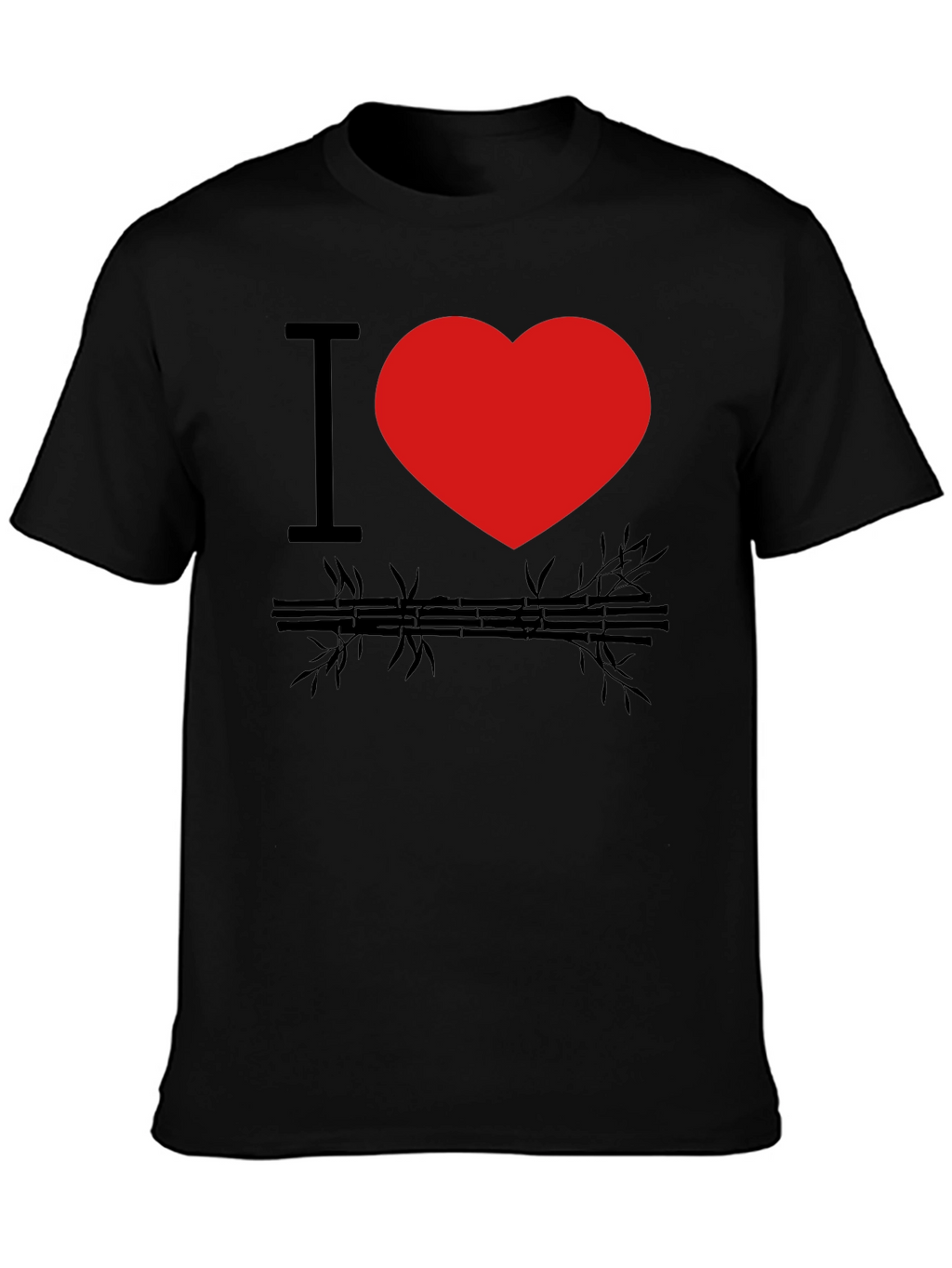 I Heart Bamboo Black Graphic Tee