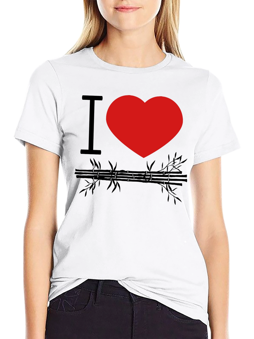 I Heart Bamboo Black Graphic Tee
