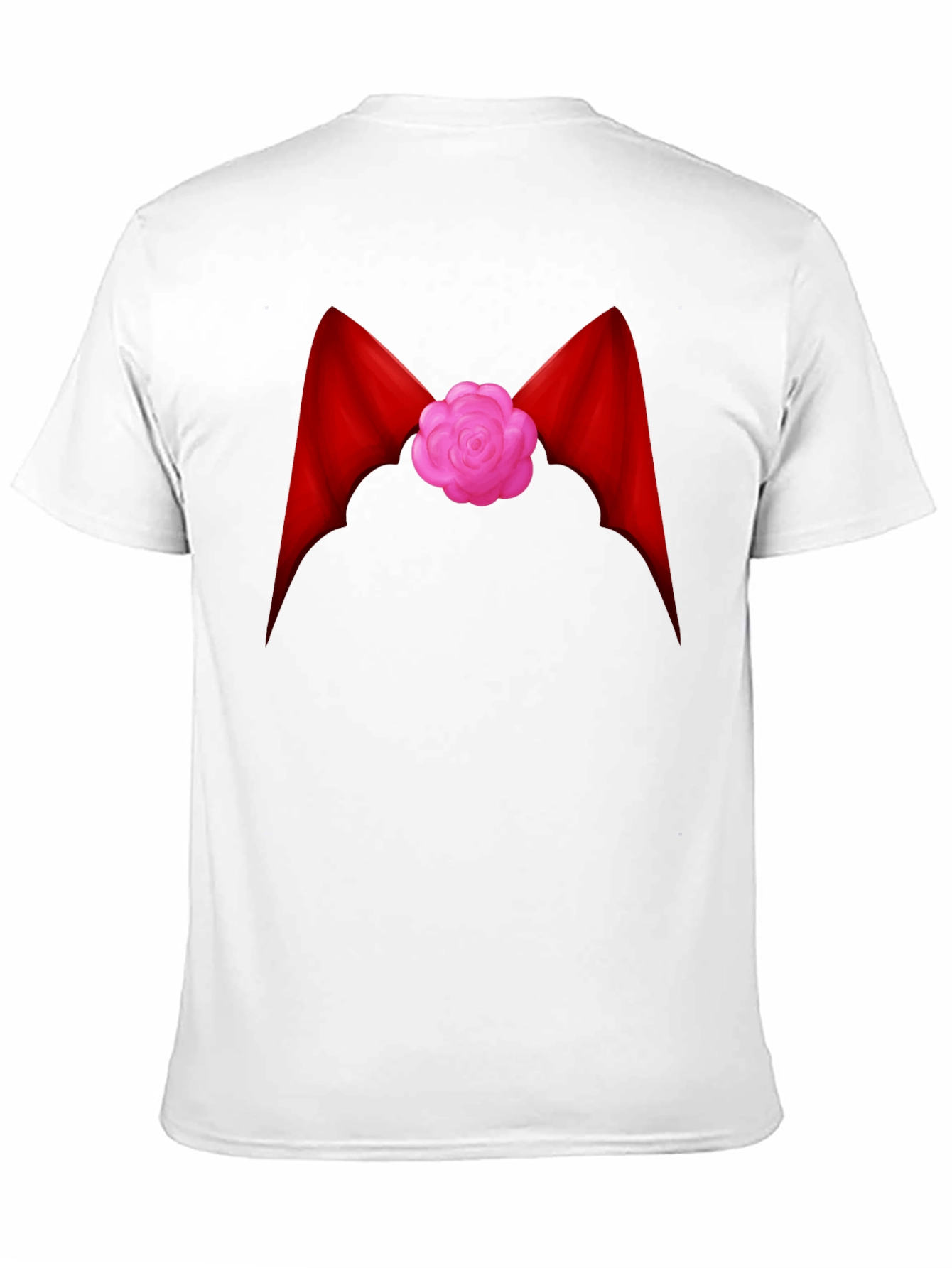 Red Ribbon Flower Graphic Tee - Casual Comfort