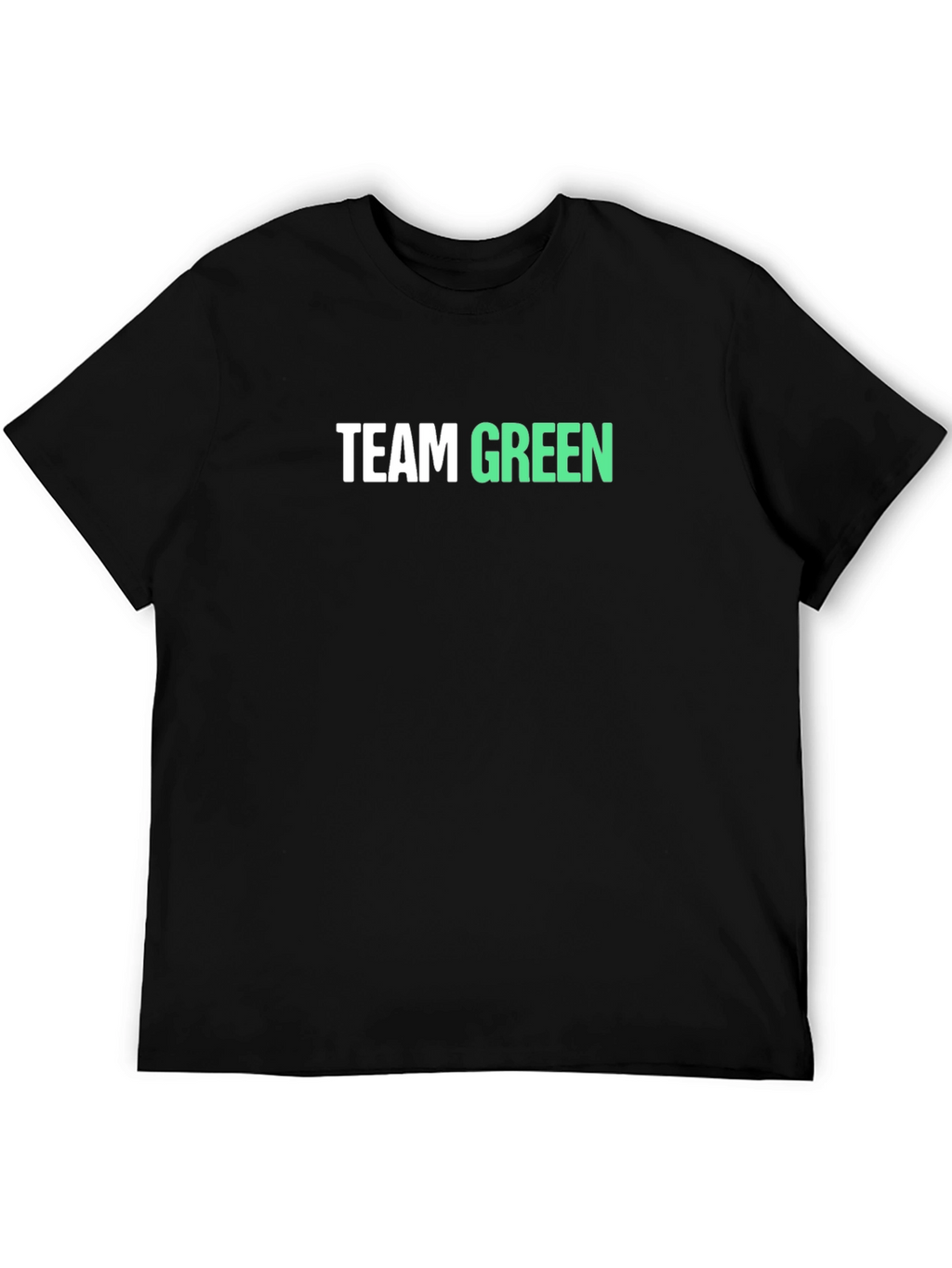 Team Green Graphic Tee - Black Cotton Blend