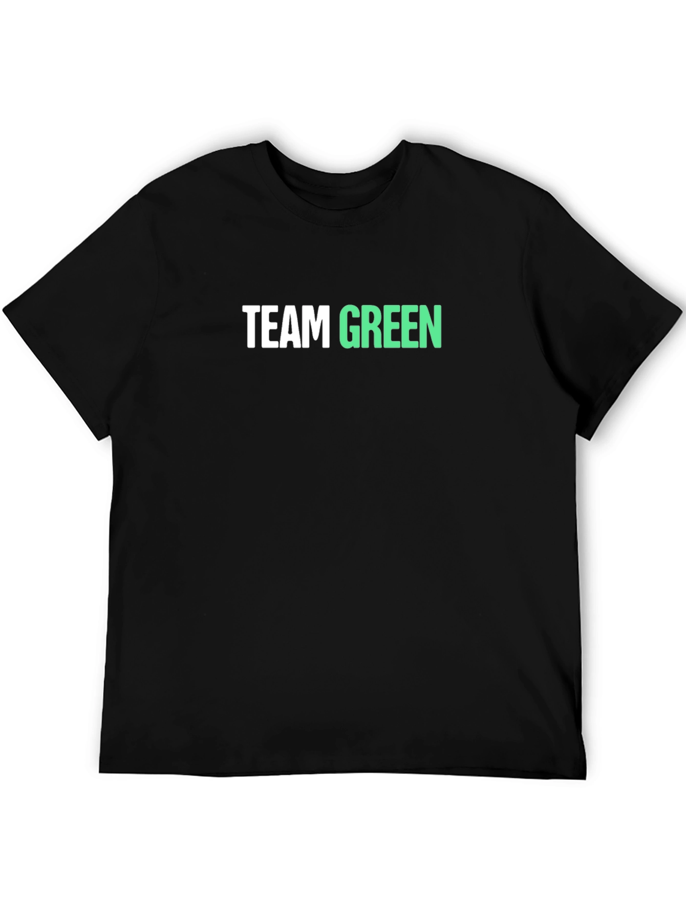 Team Green Graphic Tee - Black Cotton Blend