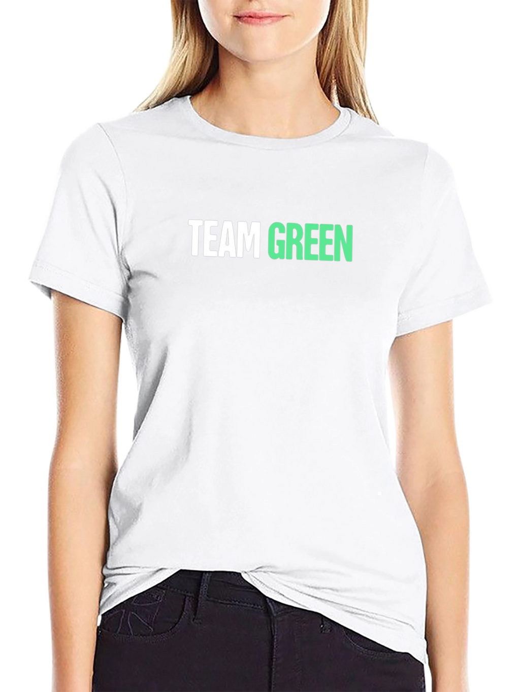 Team Green Graphic Tee - Black Cotton Blend