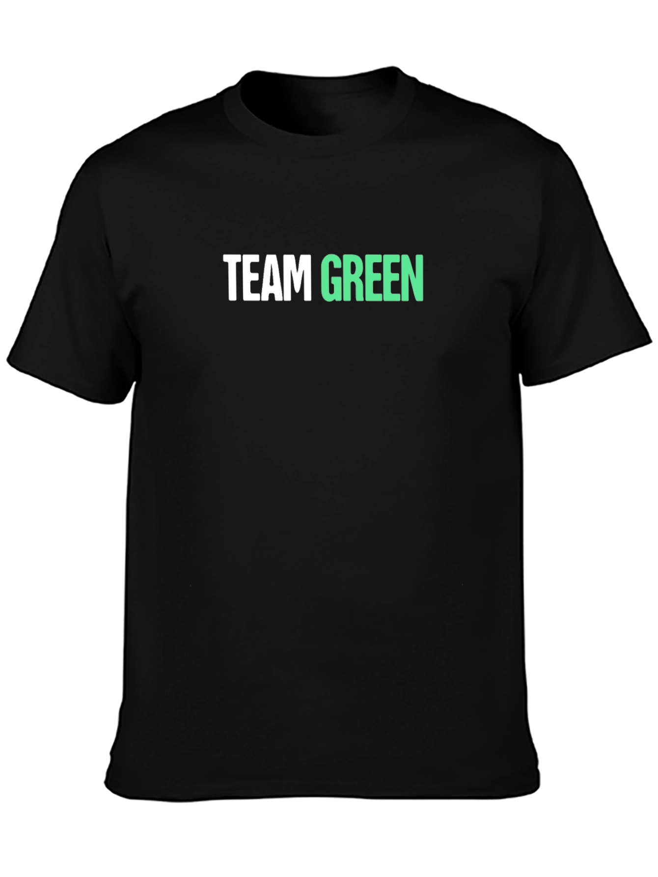Team Green Graphic Tee - Black Cotton Blend
