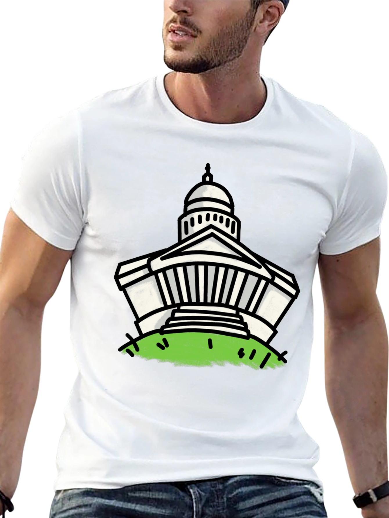Capitol Building Graphic Print Tee