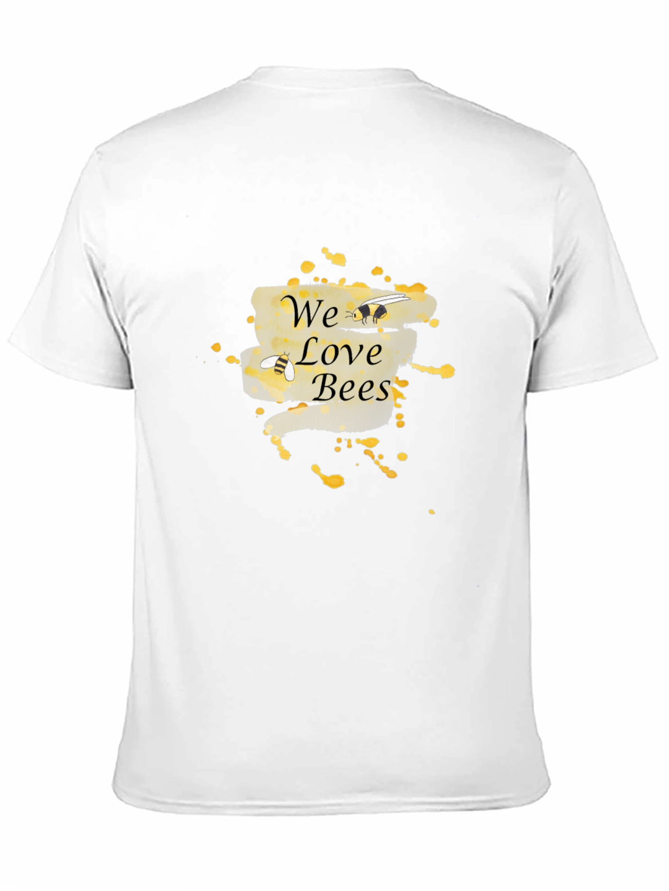 We Love Bees Black Graphic T-Shirt