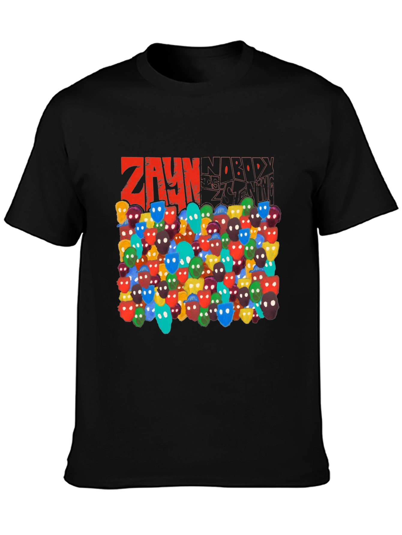 ZAYN Nobody Is Listening Black Graphic Tee