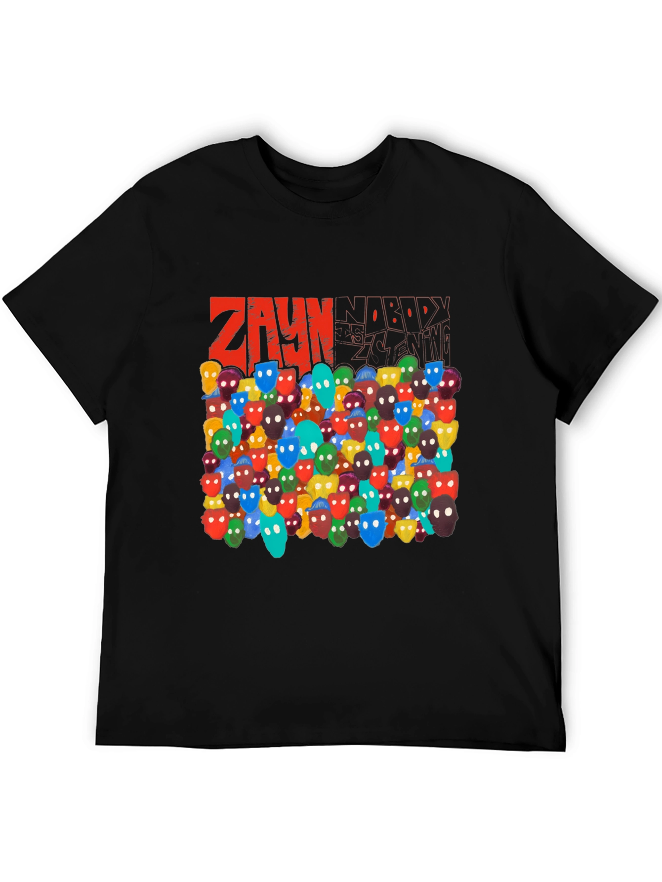 ZAYN Nobody Is Listening Black Graphic Tee
