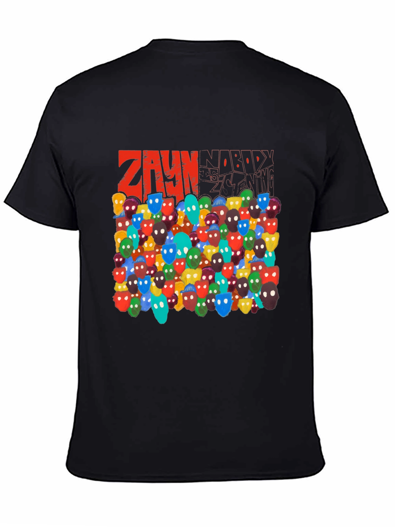 ZAYN Nobody Is Listening Black Graphic Tee