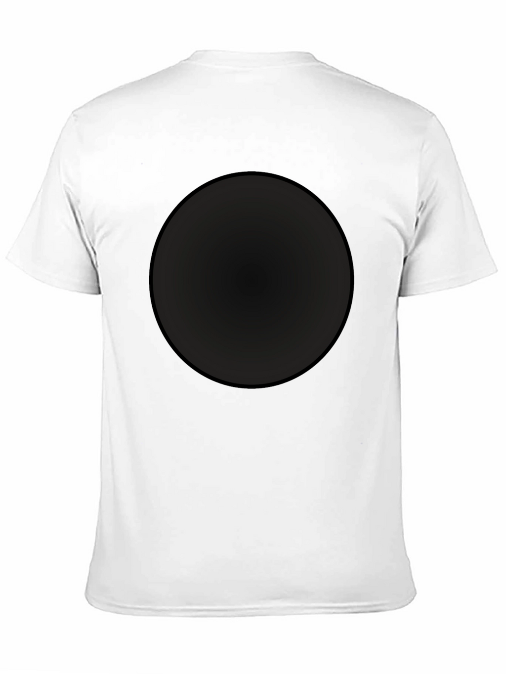 Plain Black T-Shirt with Circle Graphic
