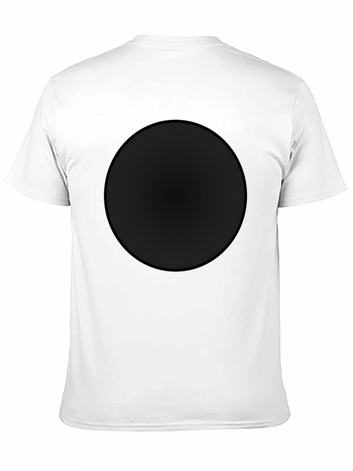Plain Black T-Shirt with Circle Graphic
