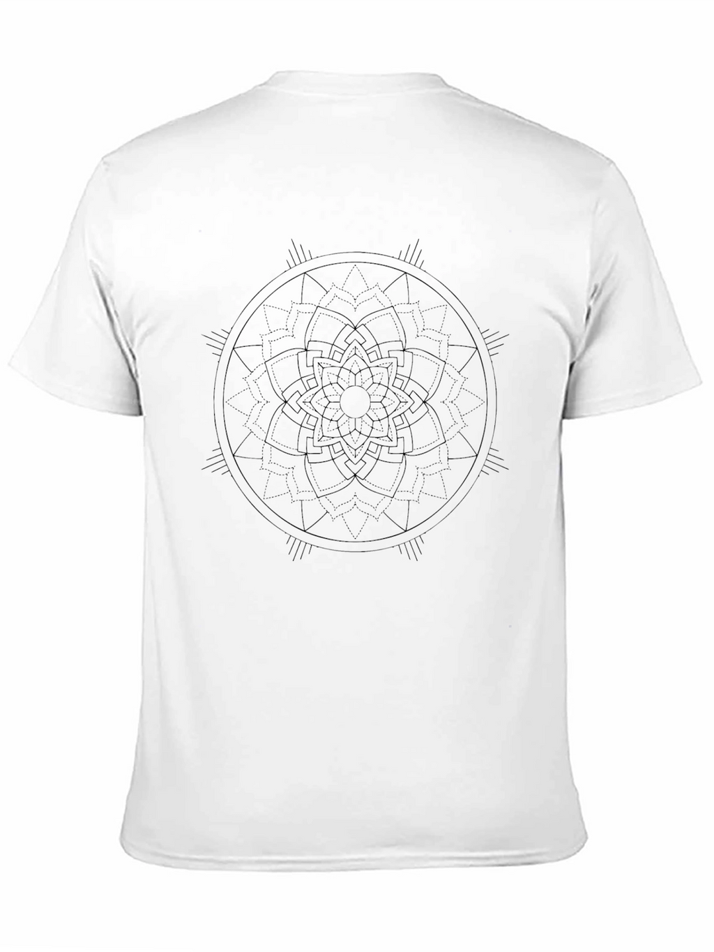 Geometric Mandala Black T-Shirt - Modern Graphic Tee