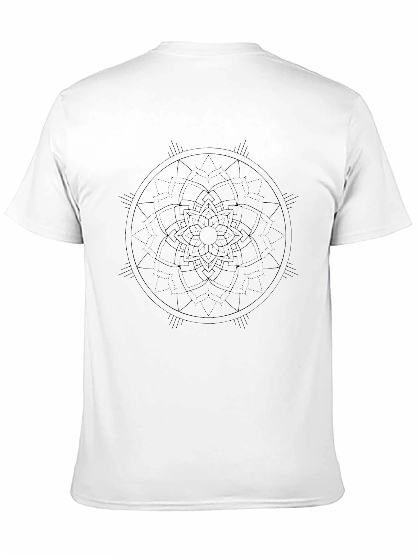 Geometric Mandala Black T-Shirt - Modern Graphic Tee