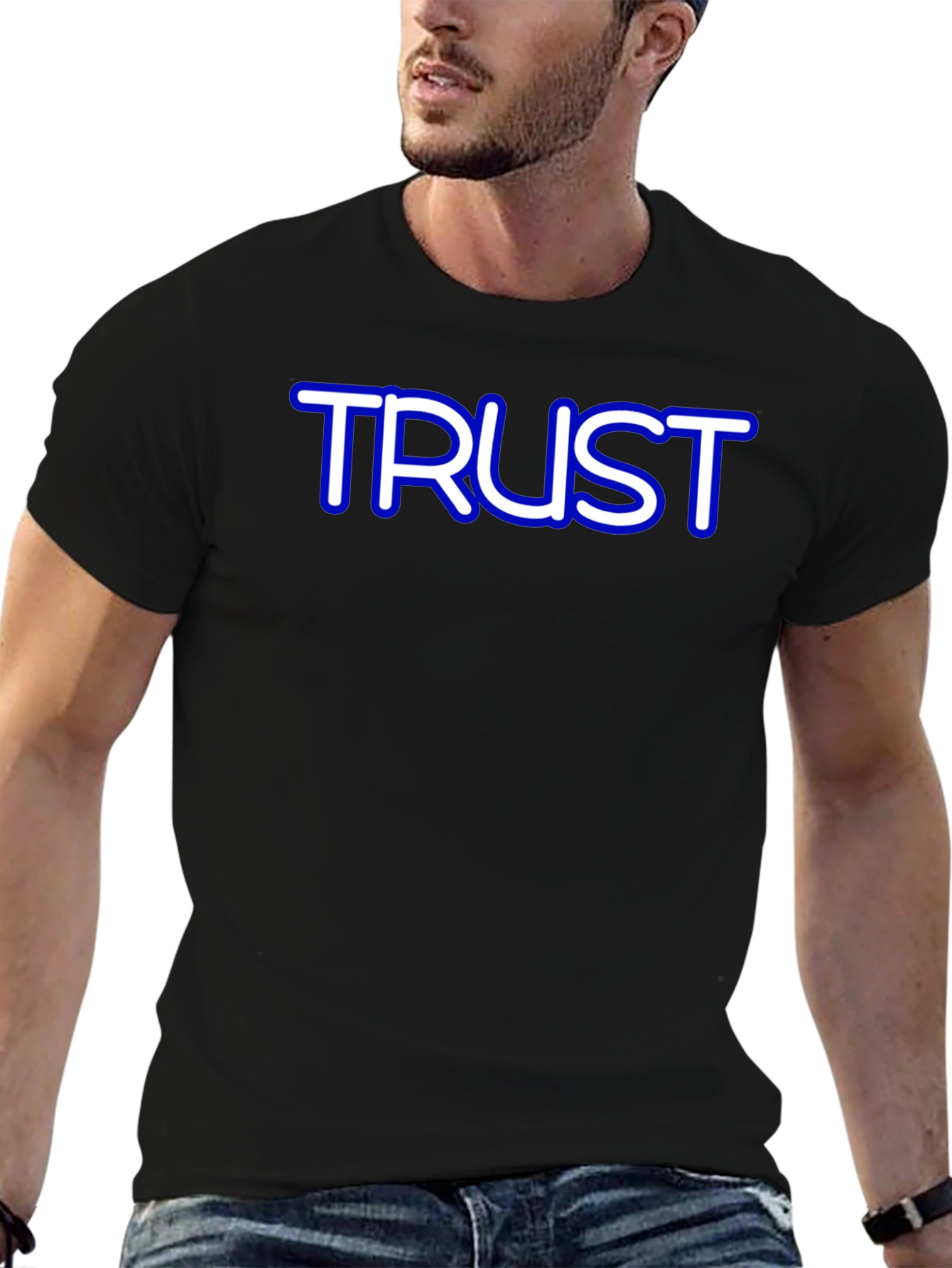 Trust Graphic Tee - Soft Cotton Crew Neck T-Shirt