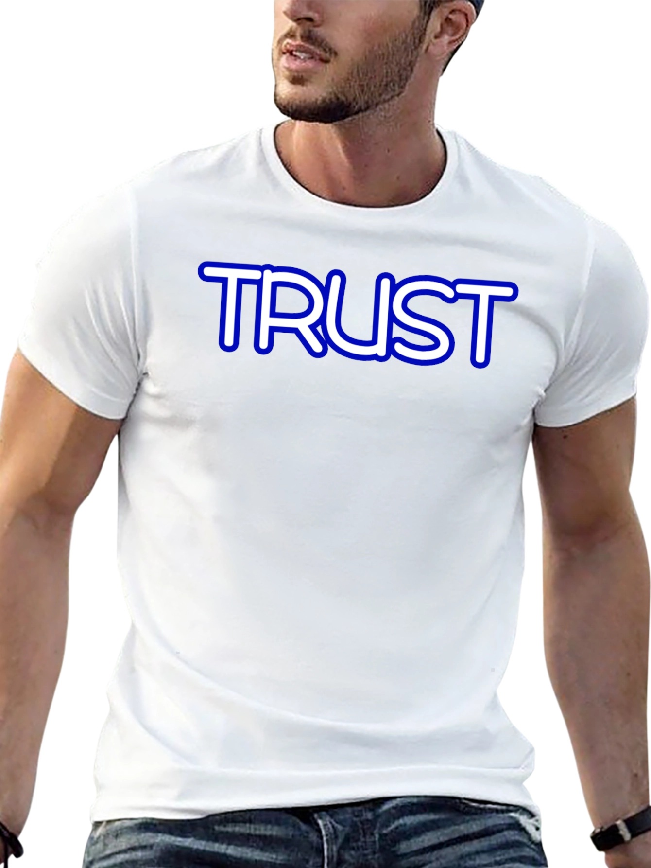 Trust Graphic Tee - Soft Cotton Crew Neck T-Shirt