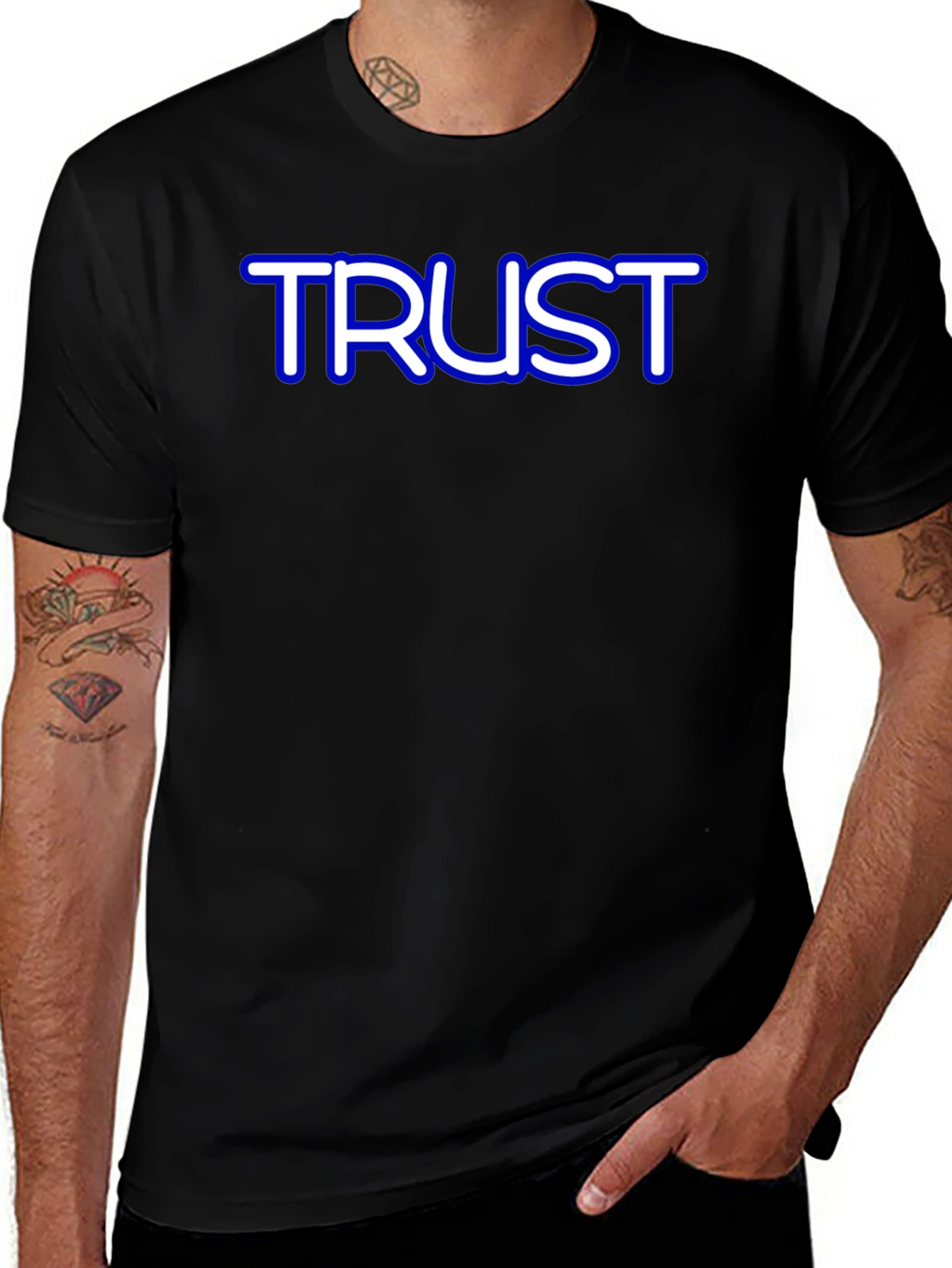 Trust Graphic Tee - Soft Cotton Crew Neck T-Shirt