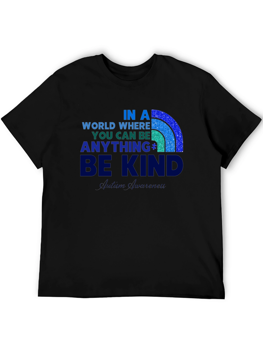 Autism Awareness T-Shirt: Be Kind Rainbow Design