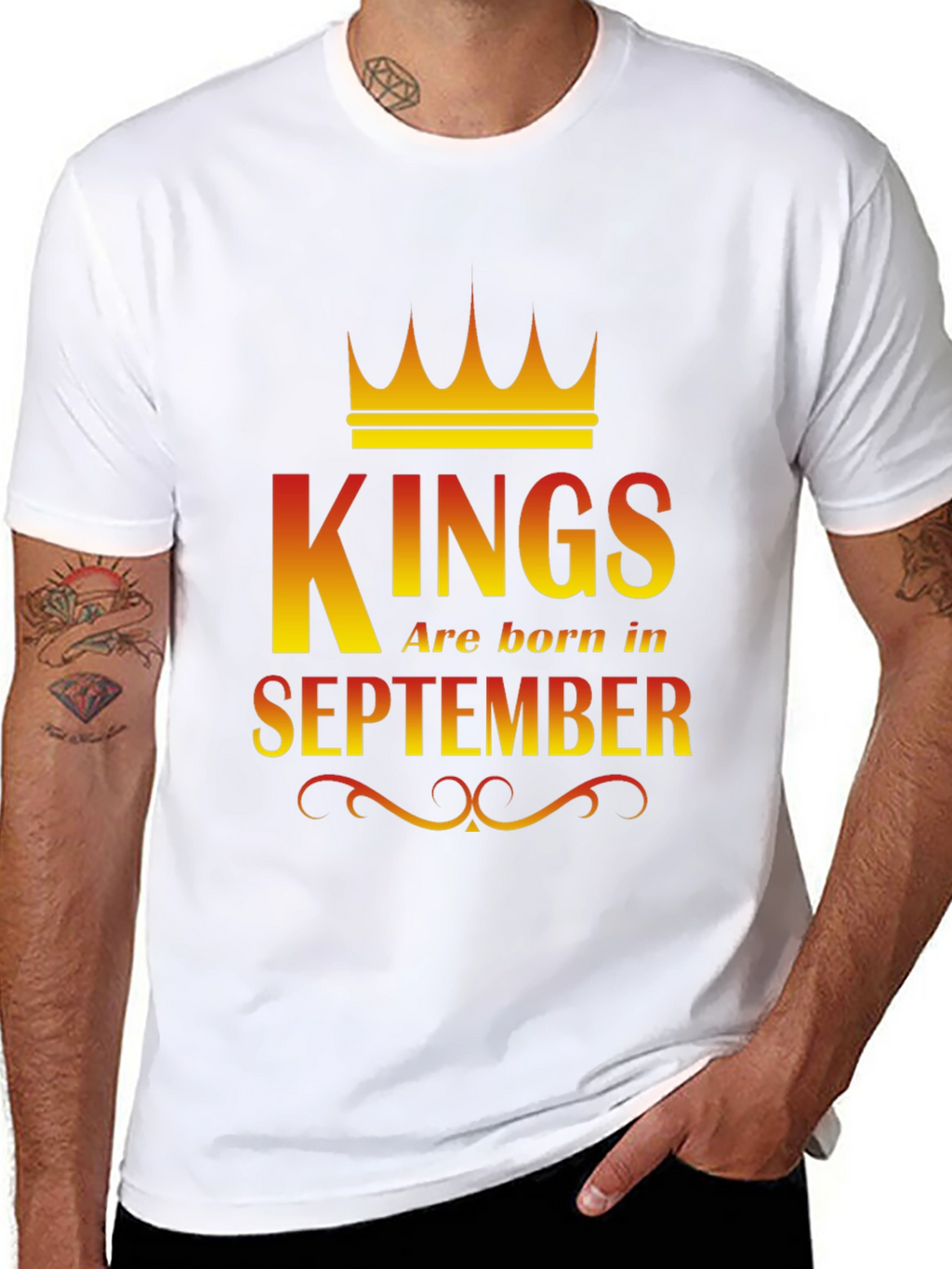 Kings Are Born In September Graphic T-Shirt