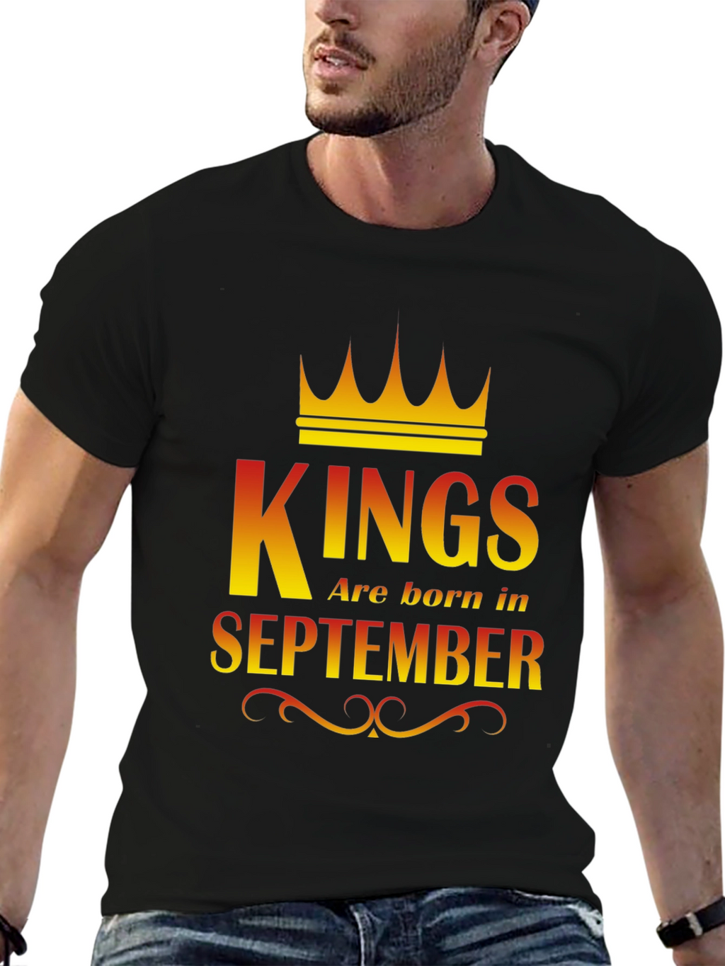 Kings Are Born In September Graphic T-Shirt