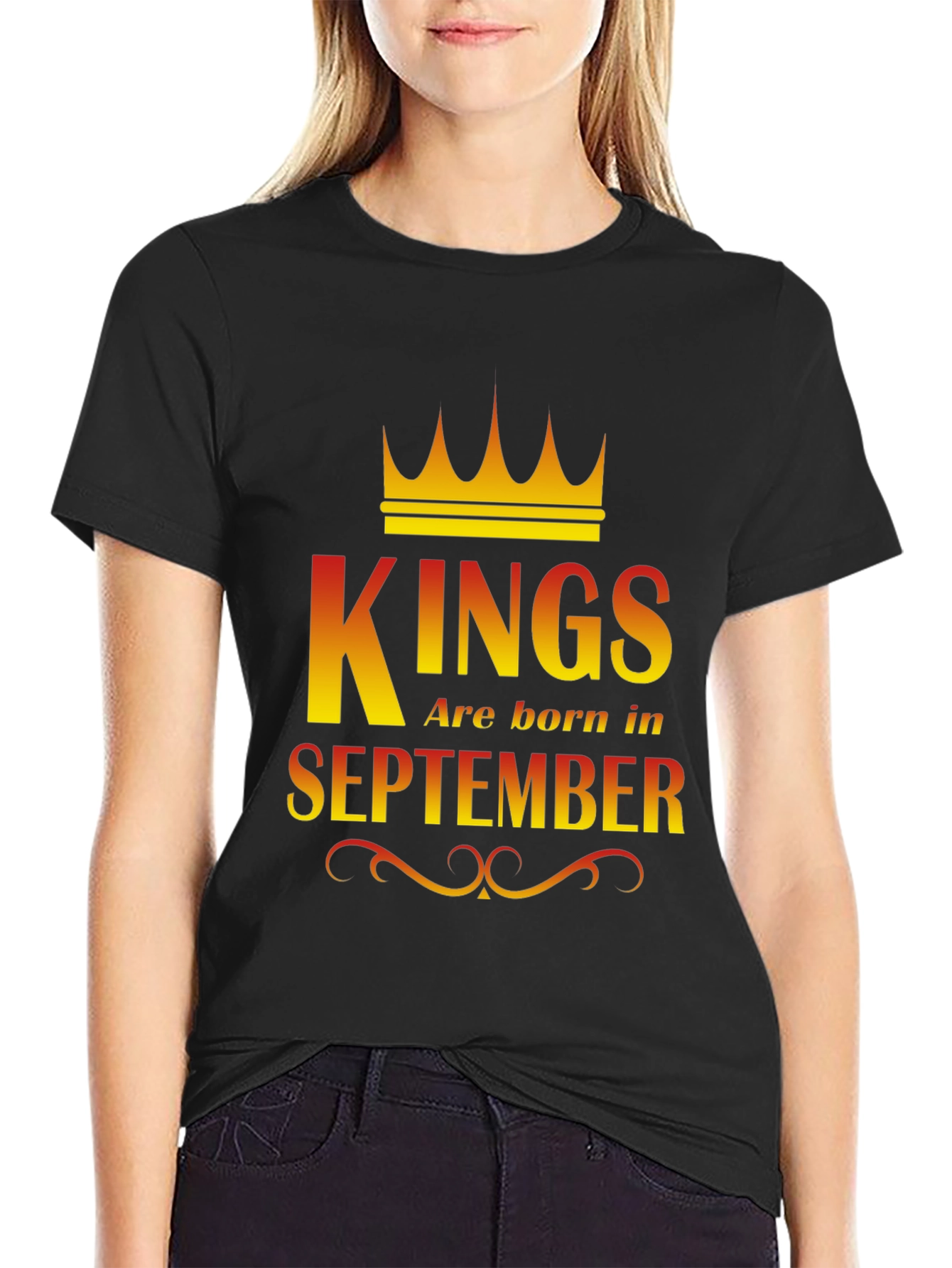 Kings Are Born In September Graphic T-Shirt