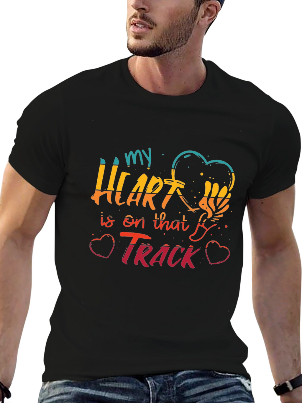 My Heart Is On That Track Graphic Tee