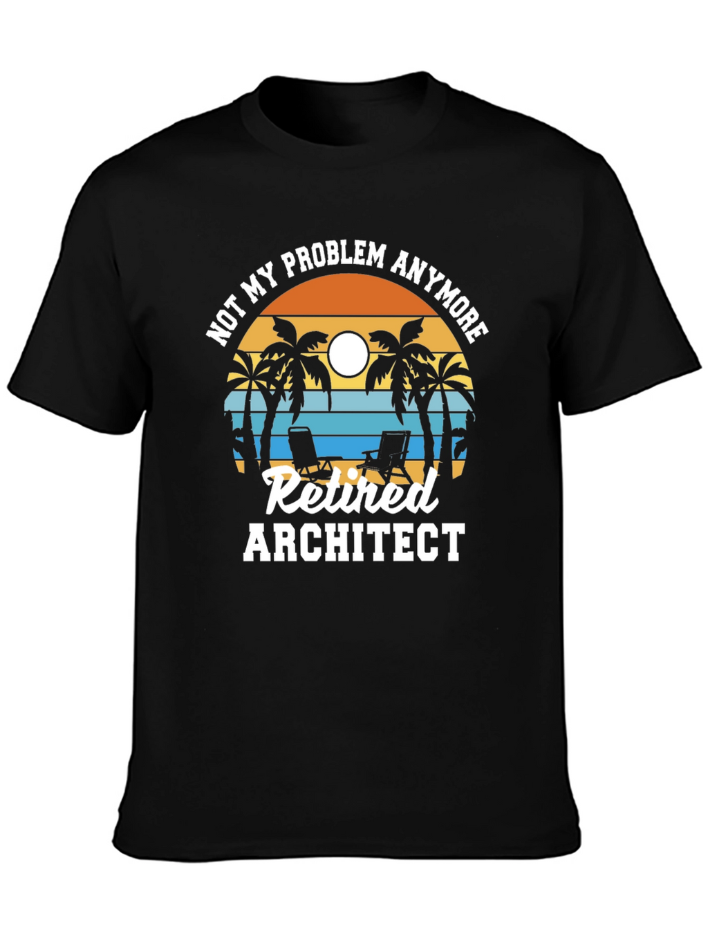Retired Architect T-Shirt - Beach Design