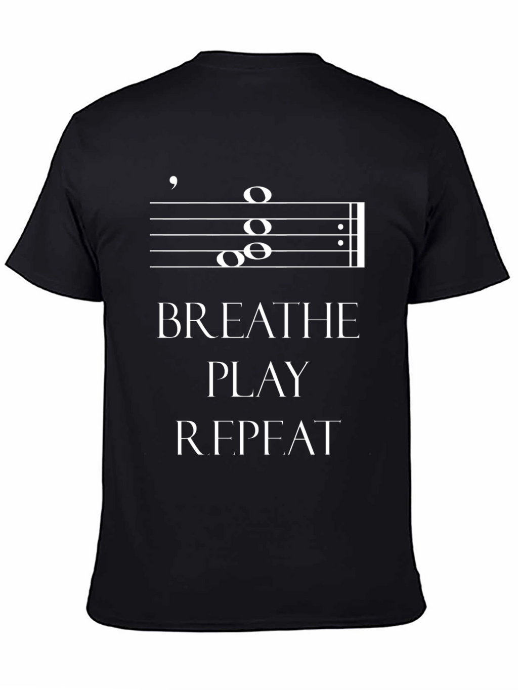 Breathe Play Repeat Music Note T-Shirt