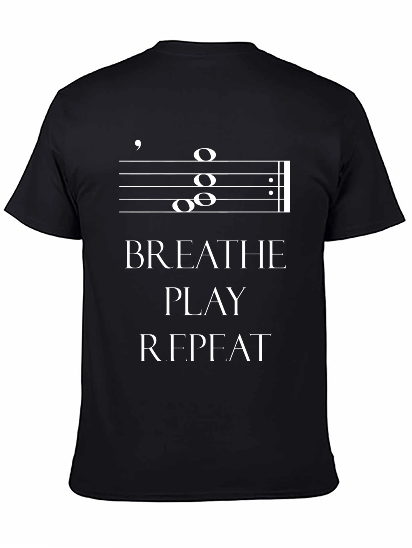 Breathe Play Repeat Music Note T-Shirt