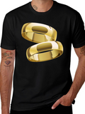 Gold Ring Graphic T-Shirt - Stylish & Modern