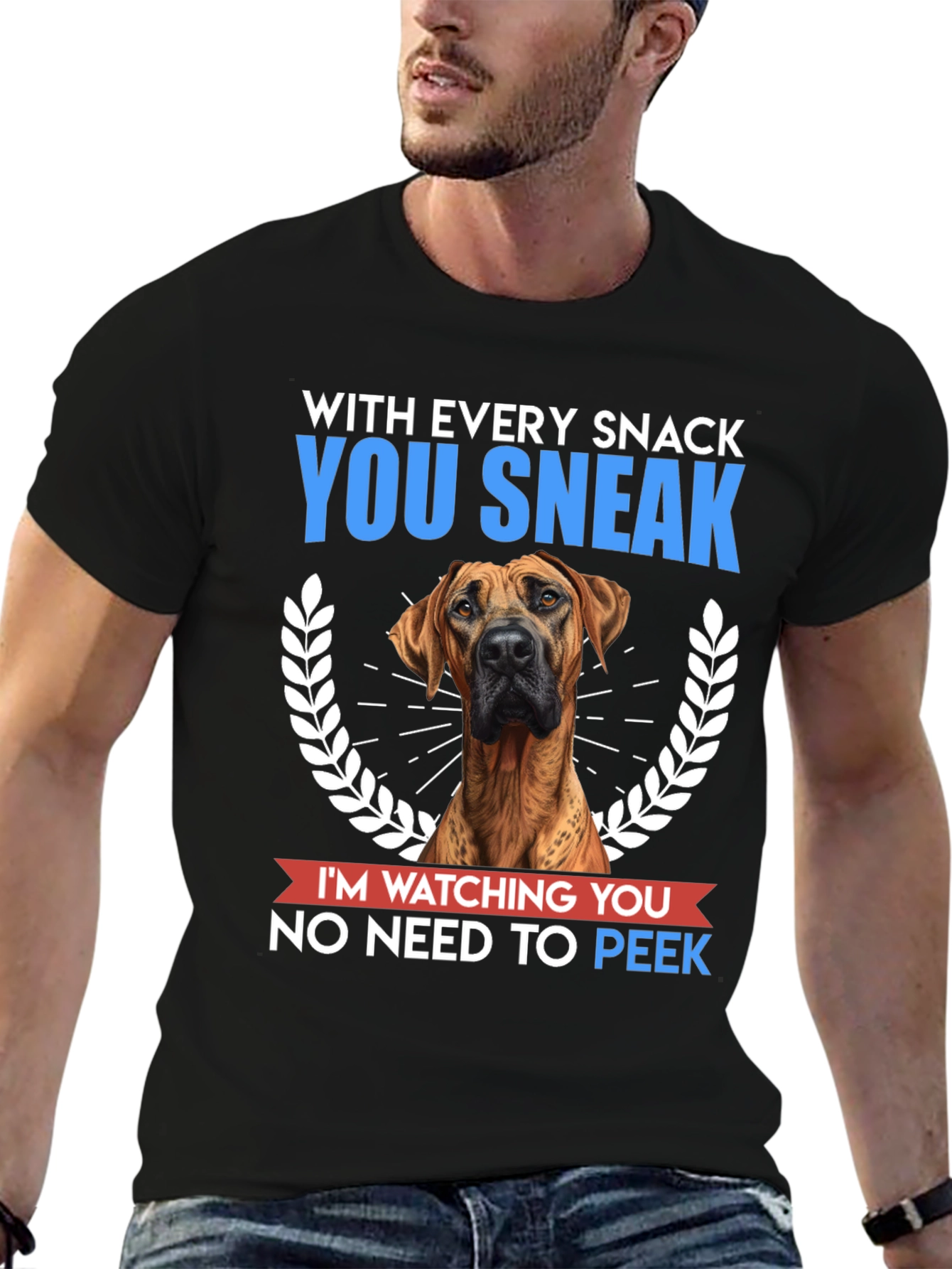 Dog Snack Watcher Graphic T-Shirt - Funny Pet Lover Tee