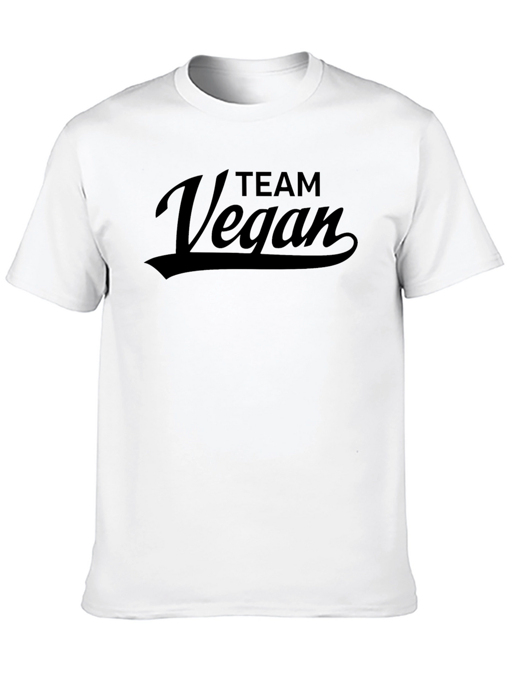 Team Vegan Graphic Tee - Black Cotton T-Shirt