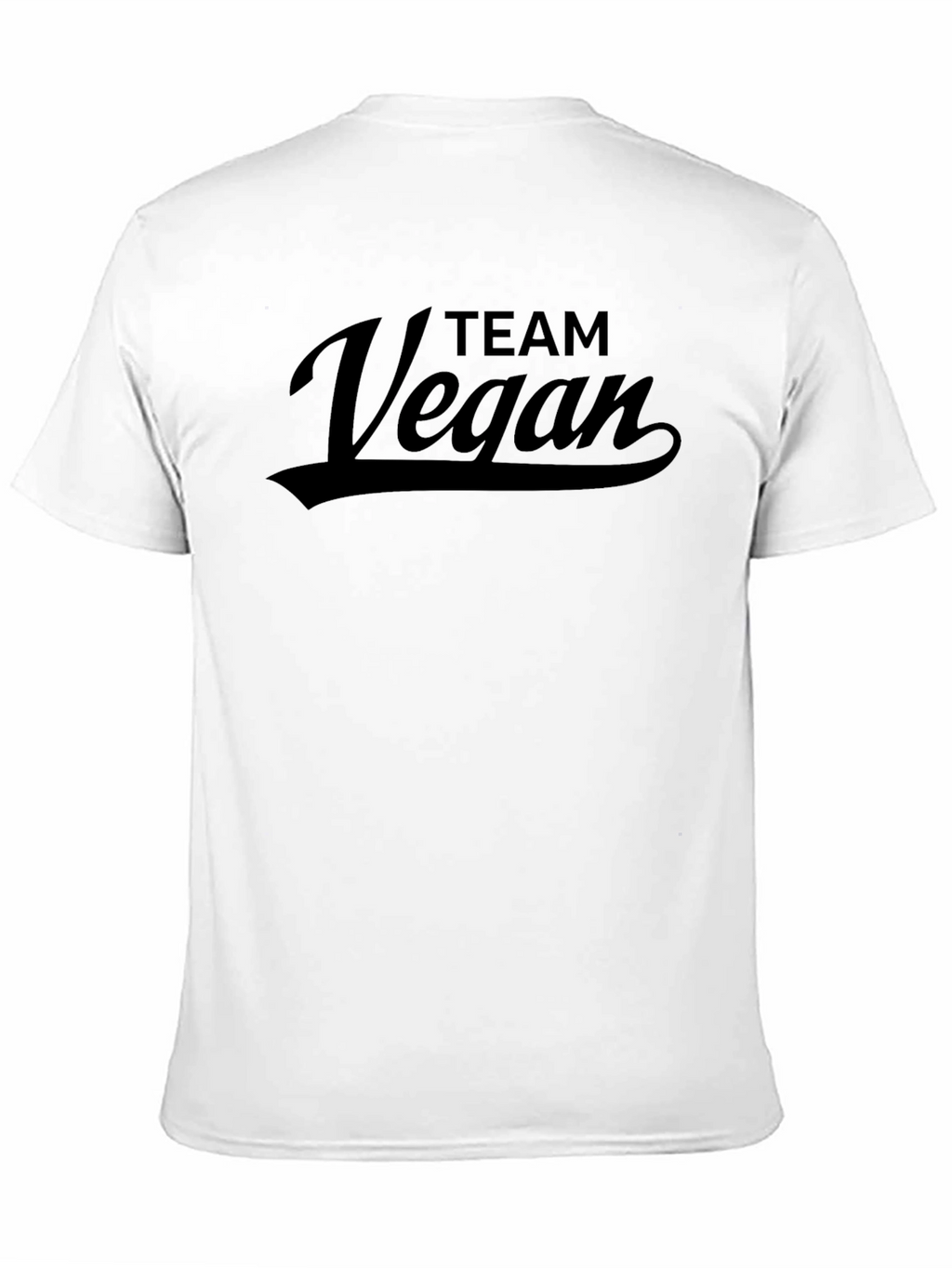 Team Vegan Graphic Tee - Black Cotton T-Shirt