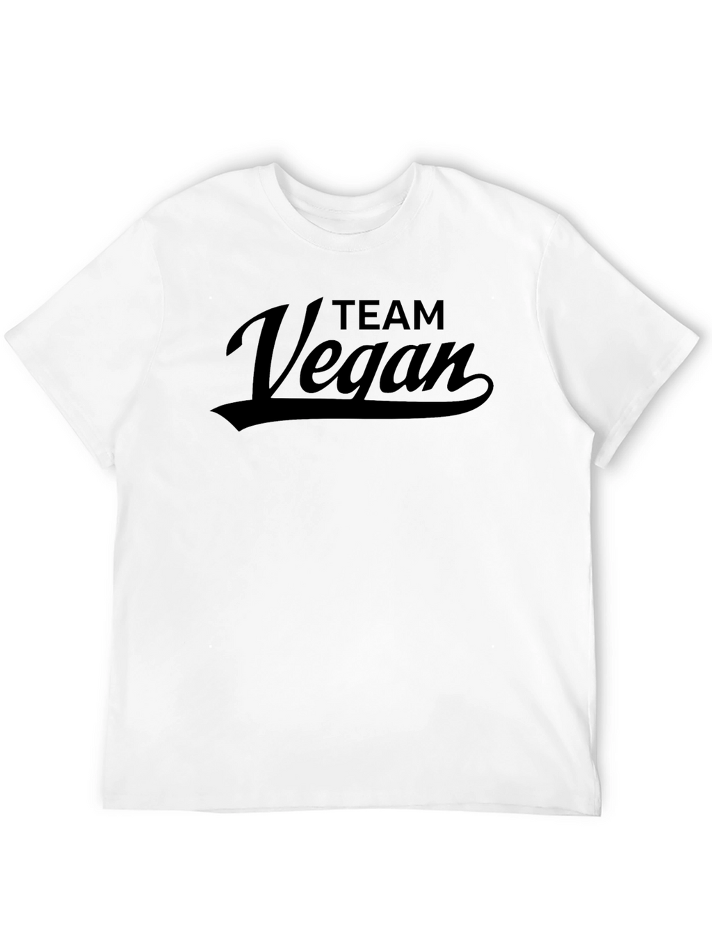 Team Vegan Graphic Tee - Black Cotton T-Shirt