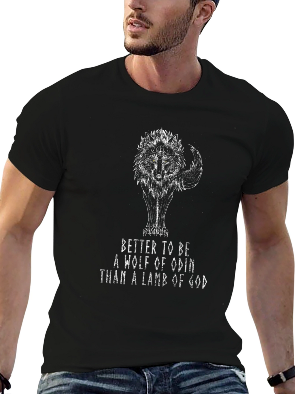 Wolf of Odin Graphic T-Shirt - Viking Inspired