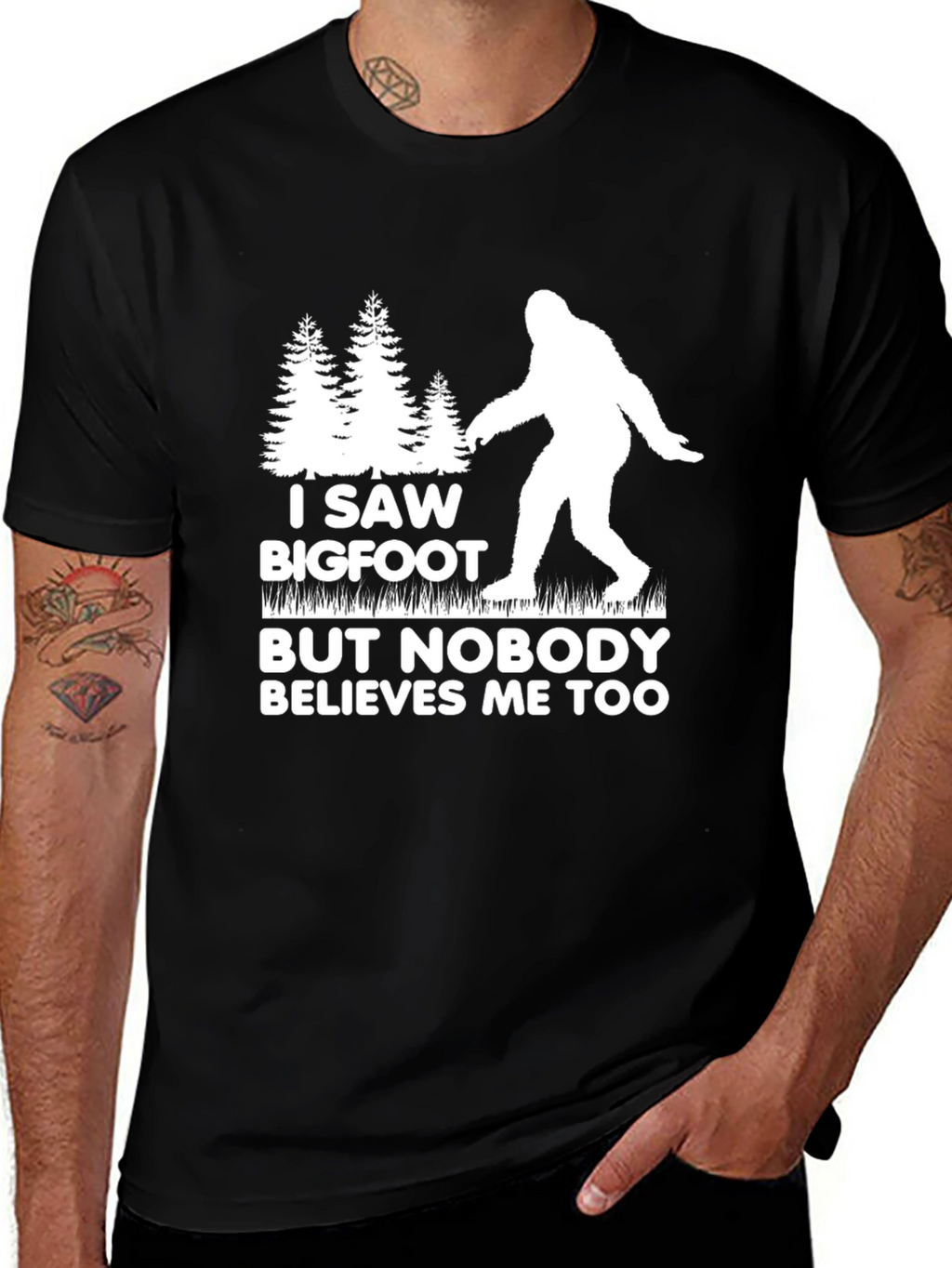 I Saw Bigfoot T-Shirt - Funny Cryptid Tee
