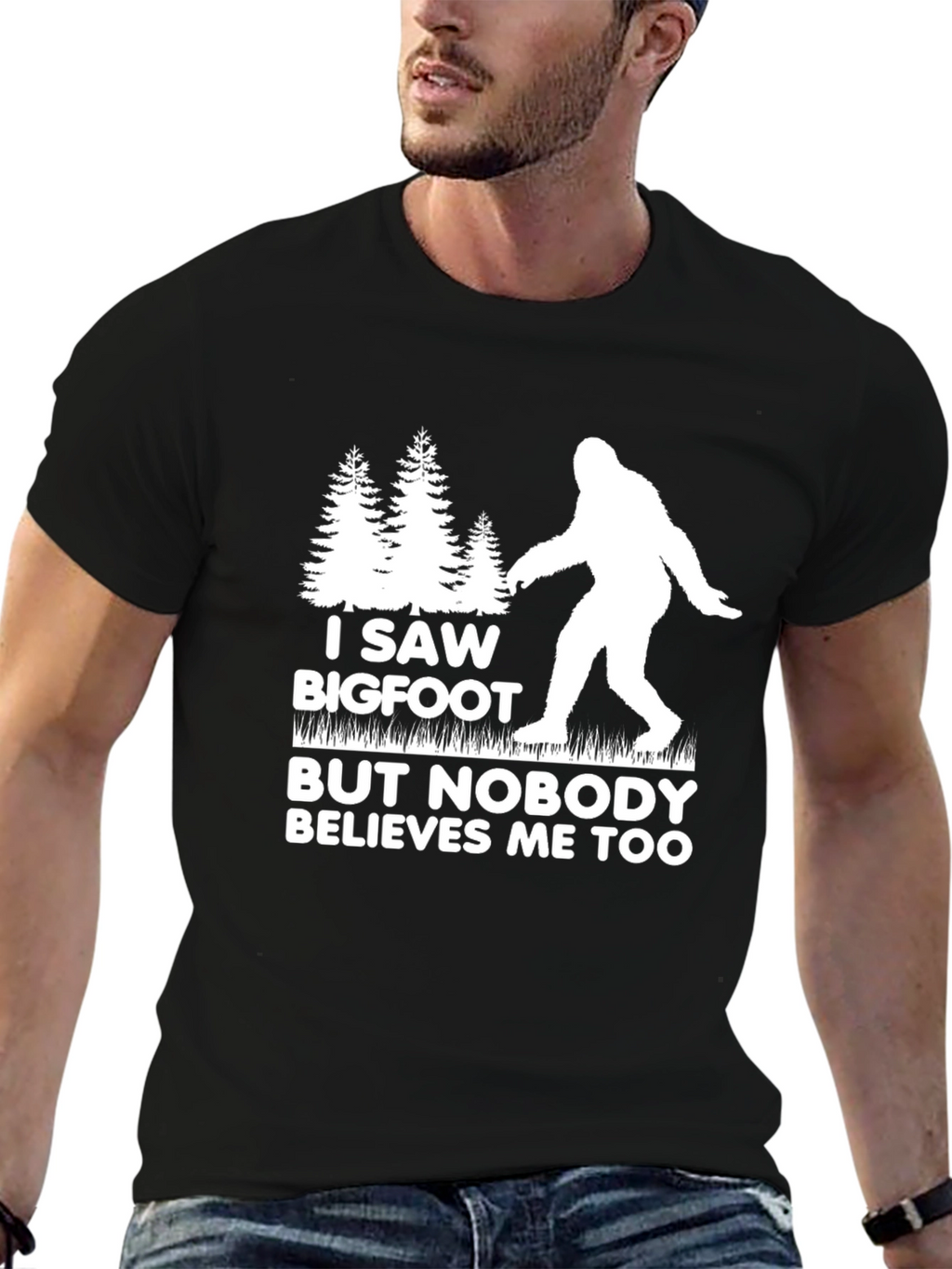 I Saw Bigfoot T-Shirt - Funny Cryptid Tee