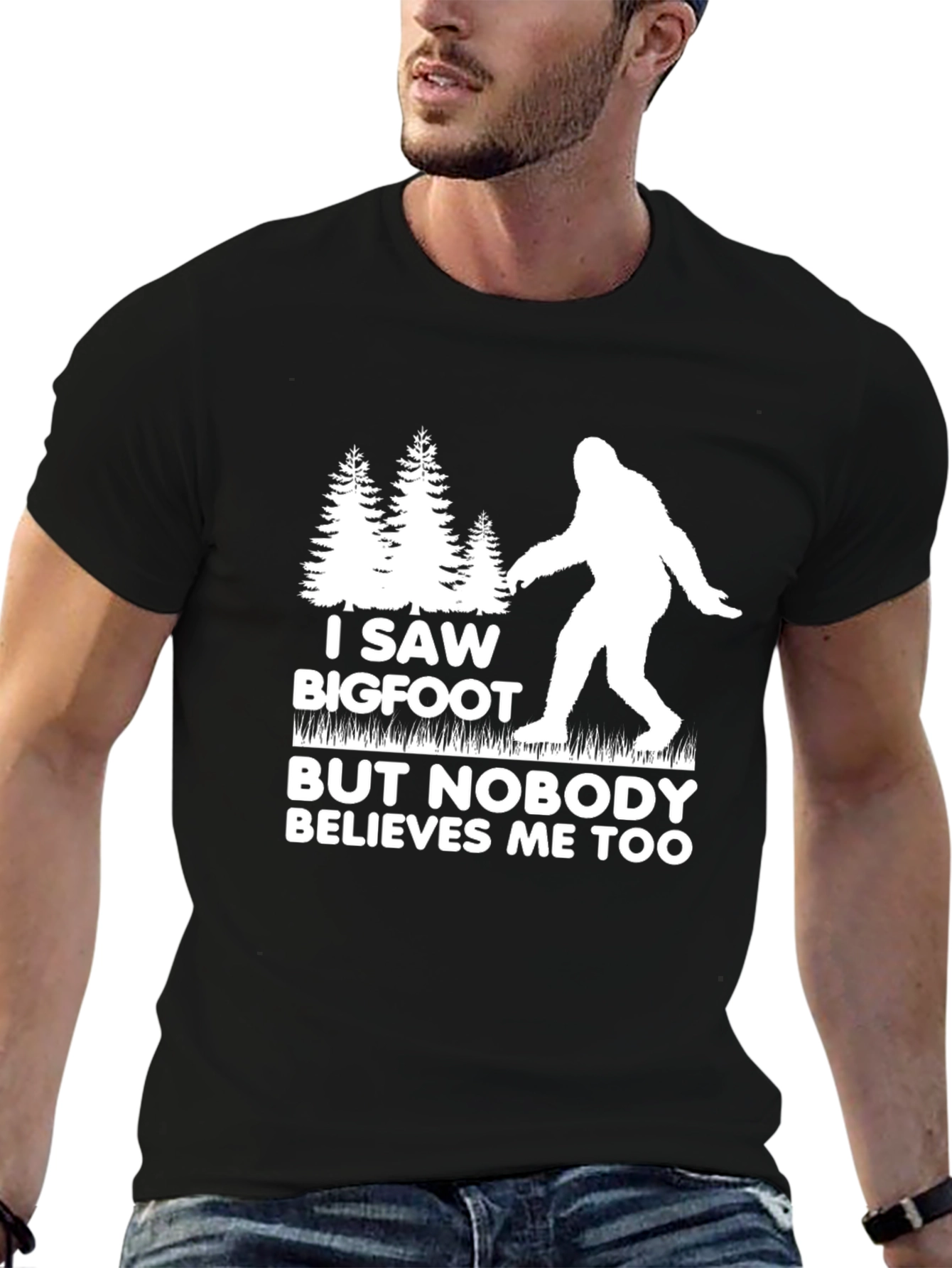 I Saw Bigfoot T-Shirt - Funny Cryptid Tee