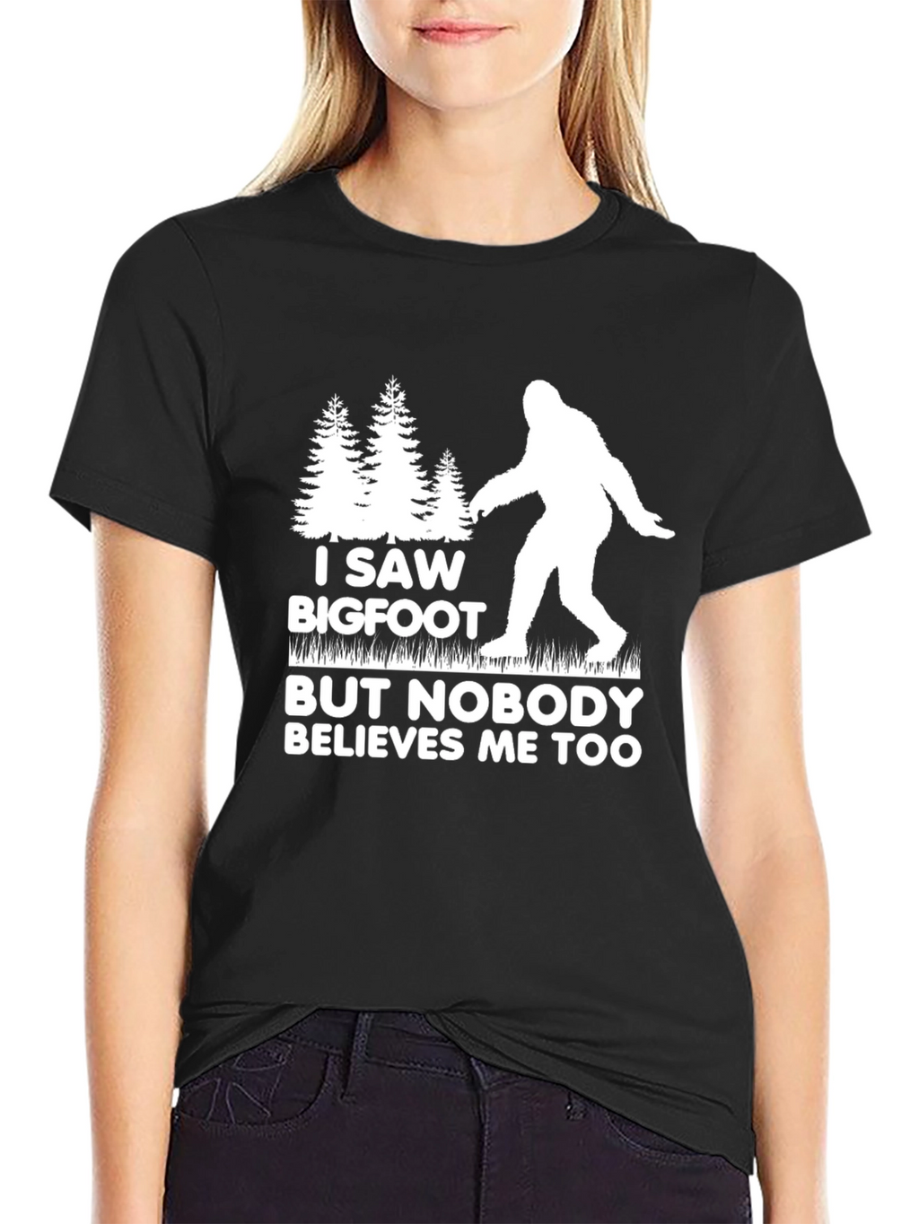 I Saw Bigfoot T-Shirt - Funny Cryptid Tee