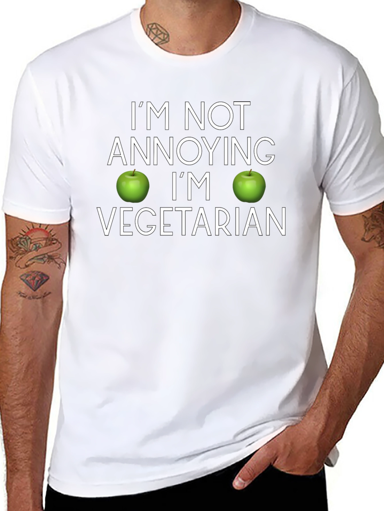 Vegetarian Graphic T-Shirt - Humorous Vegan Apparel