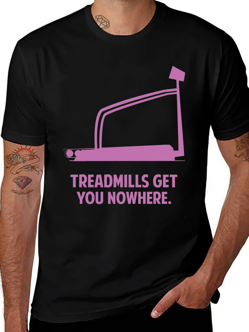 Treadmill Graphic Tee - Workout Humor
