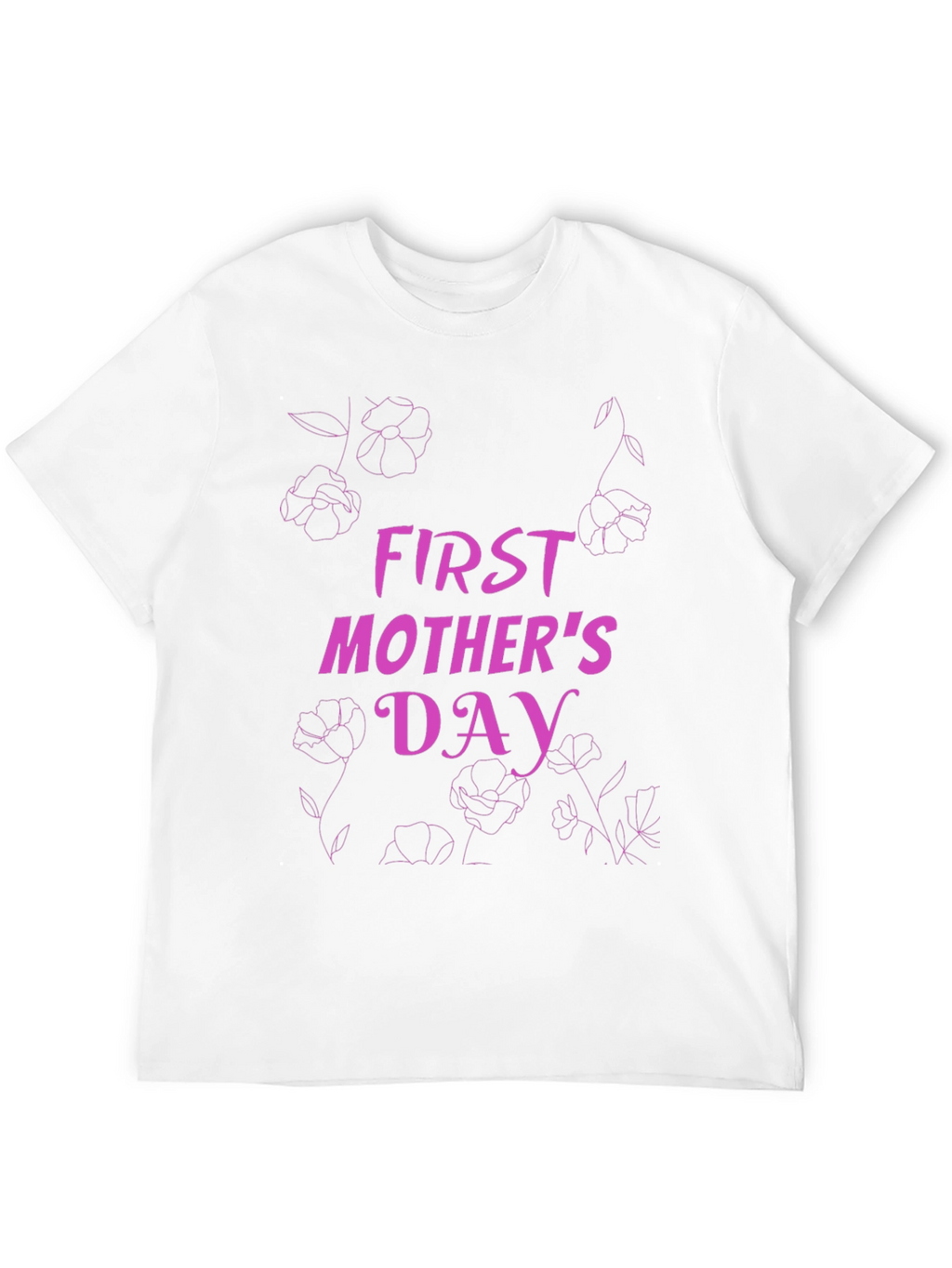 First Mothers Day Graphic Tee - Black